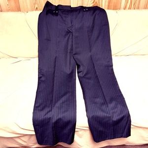 Black Pinstripe David N. Pants
